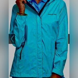 Vineyard Vines Women's Stow & Go Shep Jacket -Teal color- Size Medium M